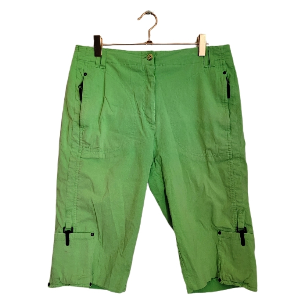 Jamie Sadock Pants Womens Size 6 Green Capri High Rise